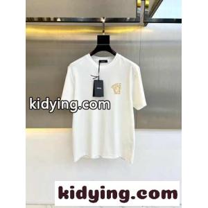 シンプル クルーネック 半袖Tシャツ ヴェルサーチ コピーブランドェ Tシャツ コピー ホワイトkid26LLbuCq