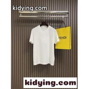 シンプル メドゥーサ コットン 半袖Tシャツ ヴェルサーチ コピーブランドェ Tシャツ コピー ホワイトkid261za01n