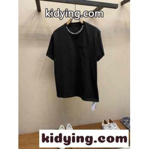 お洒落 ロゴプリント クルーネック 半袖Tシャツ クロムハーツ コピーブランド Tシャツ コピー コットン ブラックkid26PPbWje