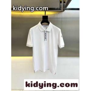 モンクレール コピーブランド Tシャツ スーパーコピー カジュアル コットンピケ 半袖ポロシャツ ホワイトkid26459TTv