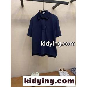 洗練された コットン ポロシャツ ロエベ コピーブランド Tシャツ コピー 半袖 ネイビーkid26H9nmym