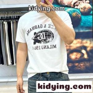 カジュアル 定番 プリント ドルチェ&ガッバーナ コピーブランド Tシャツ コピー 半袖Tシャツ ホワイトkid26j4j4ju