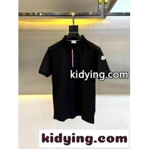 カジュアル コットンピケ 半袖ポロシャツ モンクレール コピー Tシャツ スーパーコピー ブラックkid26SjCy8b
