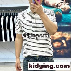カジュアル ボーダー柄 半袖 ポロシャツ プラダ コピー Tシャツ コピー コットンピケ ホワイトkid269rWz8r
