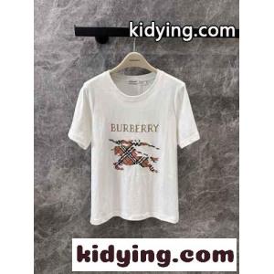 バーバリー コピー クロスステッチ EKD​ コットンTシャツ スーパーコピー ホワイトkid26499rSb