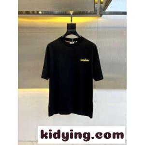 シンプル プリント 半袖Tシャツ バーバリー スーパーコピー Tシャツ コピー クルーネック ブラックkid26m0fKPz