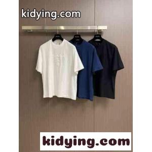 シンプル ロゴ入り クルーネック プラダ ブランド コピー Tシャツ コピー 半袖Tシャツ コットンkid26OLnOPf