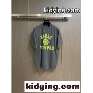 カジュアル ルイ・ヴィトン Tシャツ コピー エンベリッシュドショートスリーブコットンクルーネックkid260vGPzm