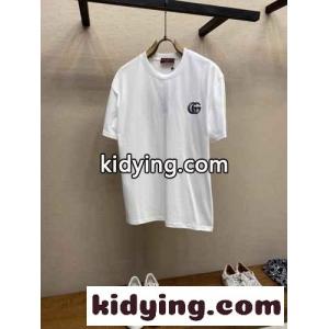 シンプル クルーネック 半袖Tシャツ グッチ ブランド コピー Tシャツ コピー コットン ホワイトkid26uqSDCi