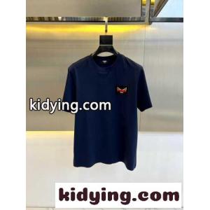 シンプル 合わせやすい 半袖Tシャツ フェンディ コピー Tシャツ コピー クルーネック ネイビーkid26455r4z