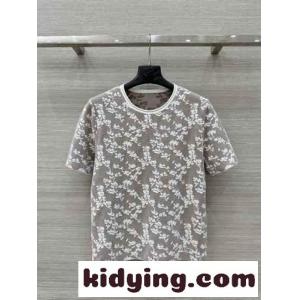 フェンディ ブランド コピー Tシャツ コピー レディース ジャガード フローラルモチーフ 半袖 トップスkid26jm0zKb