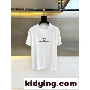 シンプル 刺繍入り ヴェルサーチ コピーェ Tシャツ コピー 半袖Tシャツ ホワイトkid265zimui