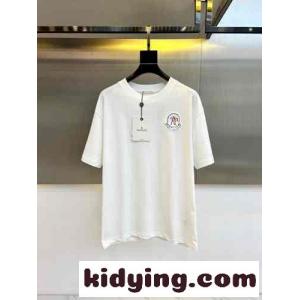 カジュアル リラックス コットン 半袖Tシャツ モンクレール コピー Tシャツ コピー ホワイトkid26baii0n