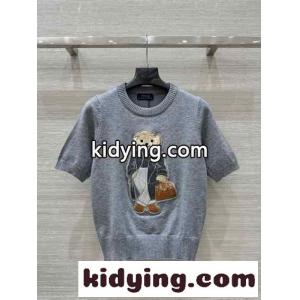 ラルフローレン ニットウェア コピー Polo ベア ウール クルーネック 半袖ニット グレーkid26qCOnOr