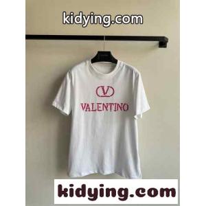 シンプル ロゴ コットン 半袖Tシャツ ヴァレンティノ コピー Tシャツ スーパーコピー ホワイトkid26z8LLPr