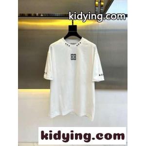 シンプル カジュアル クルーネック 半袖Tシャツ ジバンシィ ブランド コピー Tシャツ 偽物 ホワイトkid26nmO5Di