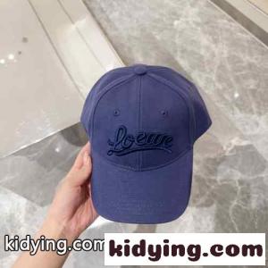 大人気 アナグラム刺繍入り ベースボールキャップ ロエベ ブランド コピー キャップ コピー ブルーkid26KTL59f
