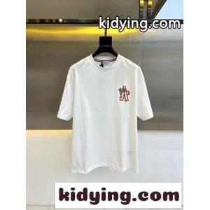 モンクレール スーパーコピー Tシャツ コピー カジュアル 刺繍入り コットン 半袖Tシャツ ホワイトkid26fWfGbe