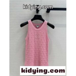 シンプル 可愛い シャネル コピー ニット コピー ニットタンクトップ ピンクkid268juOjm