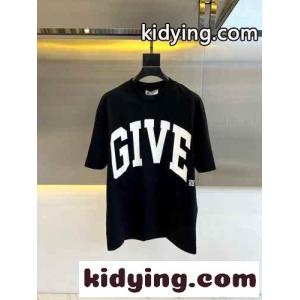 カジュアル ゆったり ロゴ コットン 半袖Tシャツ ジバンシィ コピー Tシャツ 偽物 ブラックkid26ie0X5v