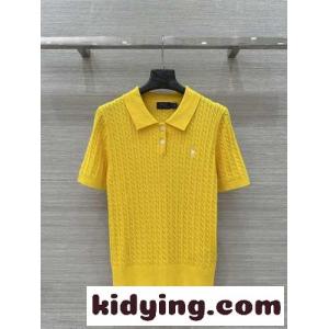 ケーブル編み 半袖 ニットポロ ラルフローレン ニットウェア コピー イエローkid26KD0Hnm