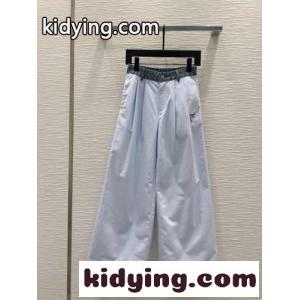 デニムウエストバンド ストライプ ナイロン ロングパンツ アレキサンダーワング パンツ コピー ブルーkid26Cy0zGn