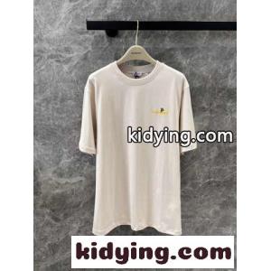 可愛い ユニセックス プリント コットンTシャツ バーバリー コピー 半袖Tシャツ コピー ベージュkid26iyaCSb