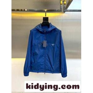洗練された フード付きジャケット プラダ コピーブランド ジャケット コピー アウター ブルーkid261jWHne
