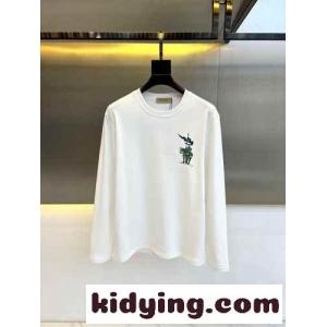 シンプル ロゴ入り クルーネック 長袖Tシャツ バーバリー スーパーコピー Tシャツ 偽物 ホワイトkid26nyCOXz