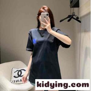 ユニセックス EKD コットンTシャツ バーバリー コピー 半袖Tシャツ コピー ブラックkid26a4faqi