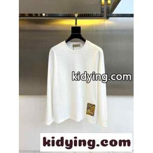 合わせやすい コットン クルーネック 長袖Tシャツ バーバリー スーパーコピー Tシャツ 偽物 ホワイトkid269byqyC
