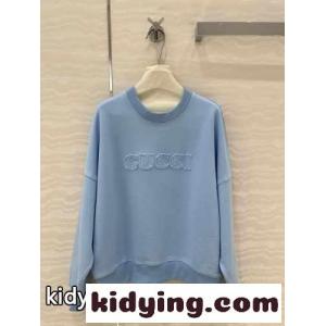 エンブロイダリー コットンジャージー スウェットシャツ グッチ ブランド コピー Tシャツ コピー ブルーkid26aayKni