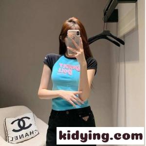 カジュアル プリント 配色 半袖Tシャツ クロムハーツ ブランド コピー Tシャツ コピー レディースkid269H9jqi