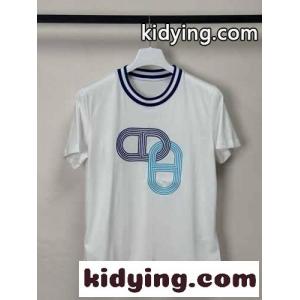 お洒落 クルーネック 合わせやすい エルメス ブランド コピー Tシャツ コピー コットン ホワイトkid26L5Xvym
