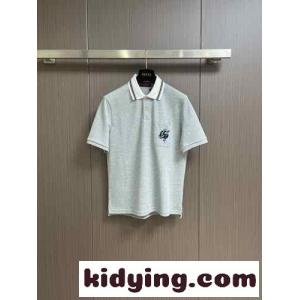 カジュアル 上品 刺繍入り コットン 半袖ポロシャツ グッチ コピーブランド Tシャツ コピー トップスkid26zieySD