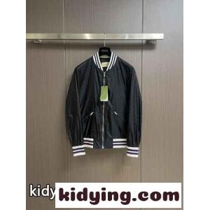 上品 カジュアル GG ボンバージャケット グッチ コピーブランド ジャケット コピー ブラックkid26nmiuKf