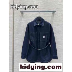 フェンディ スーパーコピー シャツ コピー ベルト付き デニムシャツ レディース トップスkid261jOb4r