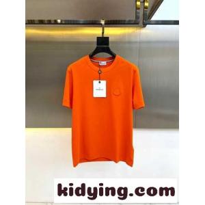 モンクレール スーパーコピー Tシャツ コピー シンプル クルーネック 半袖Tシャツ オレンジkid264n4X5b