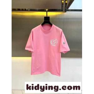 シンプル モンクレール スーパーコピー Tシャツ コピー クルーネック 半袖Tシャツ ピンクkid2609Pbuu