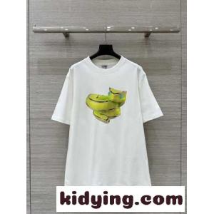 シンプル スネークプリント クルーネック半袖Tシャツ ロエベ コピー Tシャツ コピー ホワイトkid26iSL1jm