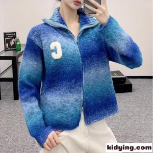 セリーヌ コピー ニット コピー レディース モヘアとウール ダブルジップ カーディガンkid269byOnq
