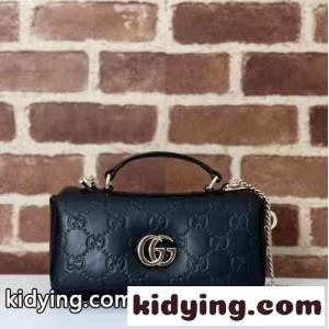 GGミラノ ミニ トップハンドルバッグ グッチ ブランド コピー バッグ コピー 806017 ブラックkid26v0HbOz