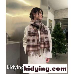 お洒落 定番 ロゴ入り チェック柄 バレンシアガ ブランド コピー スカーフ 偽物 カシミヤ マフラーkid265PL95z