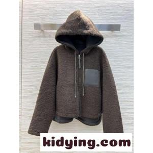 定番 フード付き フリースジャケット ロエベ コピー ジャケット コピー ブラウンkid26yOPXLz