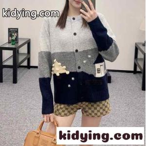 クルーネック ニットカーディガン ロエベ コピー ニット コピー お洒落 可愛いkid26uyCyee