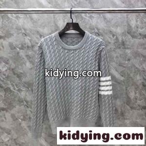 クラシック ケーブル編み ニット プルオーバー トムブラウン ブランド コピー セーター コピー グレーkid26H19bau