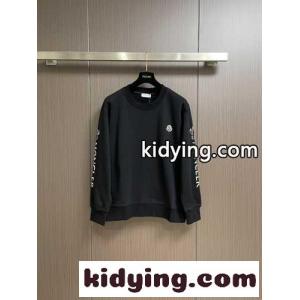 カジュアル ロゴプリント コットン スウェットシャツ モンクレール コピー Tシャツ コピー ブラックkid26G5Pf0z