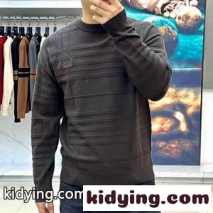 柔らかい ウールブレンド クルーネック ニット バーバリー コピー セーター コピー ダークブラウンkid26CWriyq
