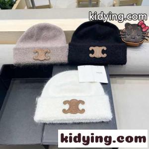 お洒落 ふわふわ トリオンフ ニットキャップ セリーヌ コピー 帽子 偽物 合わせやすいkid26rKHnSb