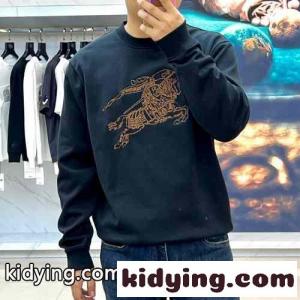 人気 お洒落 バーバリー コピーブランド 長袖Tシャツ コピー コットンス ウェットシャツ ブラックkid26bOPnCm